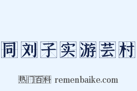 同刘子实游芸村是什么意思的图片